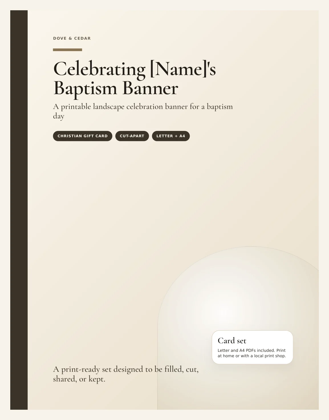 Celebrating [Name]'s Baptism Banner — Preview page 1