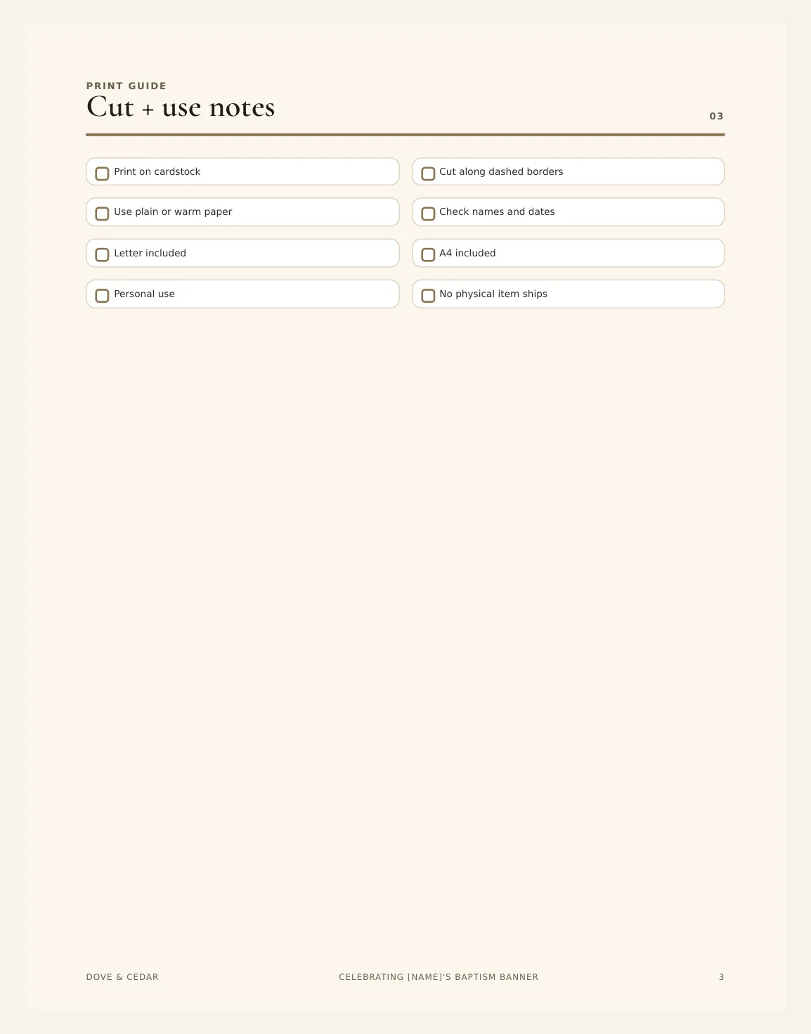 Celebrating [Name]'s Baptism Banner — Celebration Banner Baptism Actual Buyer Preview 3