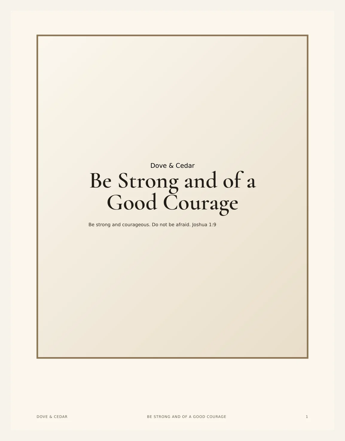 Be Strong and of a Good Courage — Preview page 2