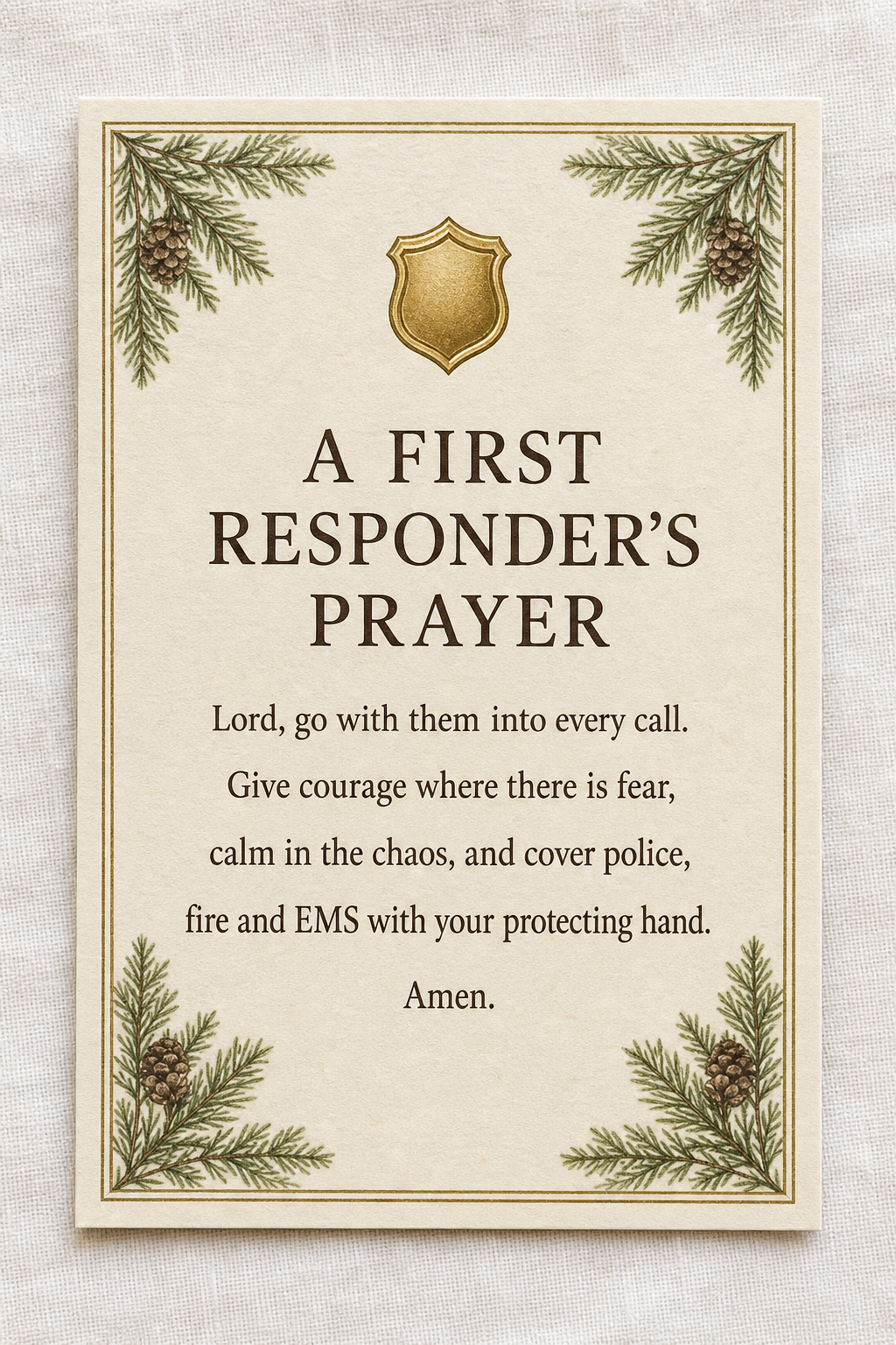 A First Responder's Prayer — Prayer close-up